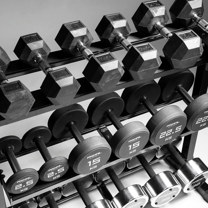 Primal Strength Compact 3 Tier Boxed Dumbbell Rack