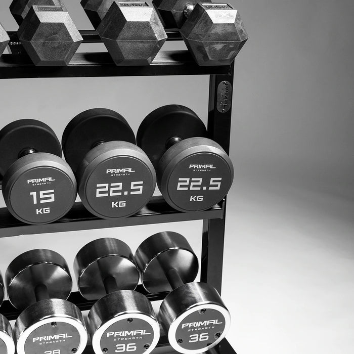 Primal Strength Compact 3 Tier Boxed Dumbbell Rack